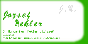 jozsef mekler business card